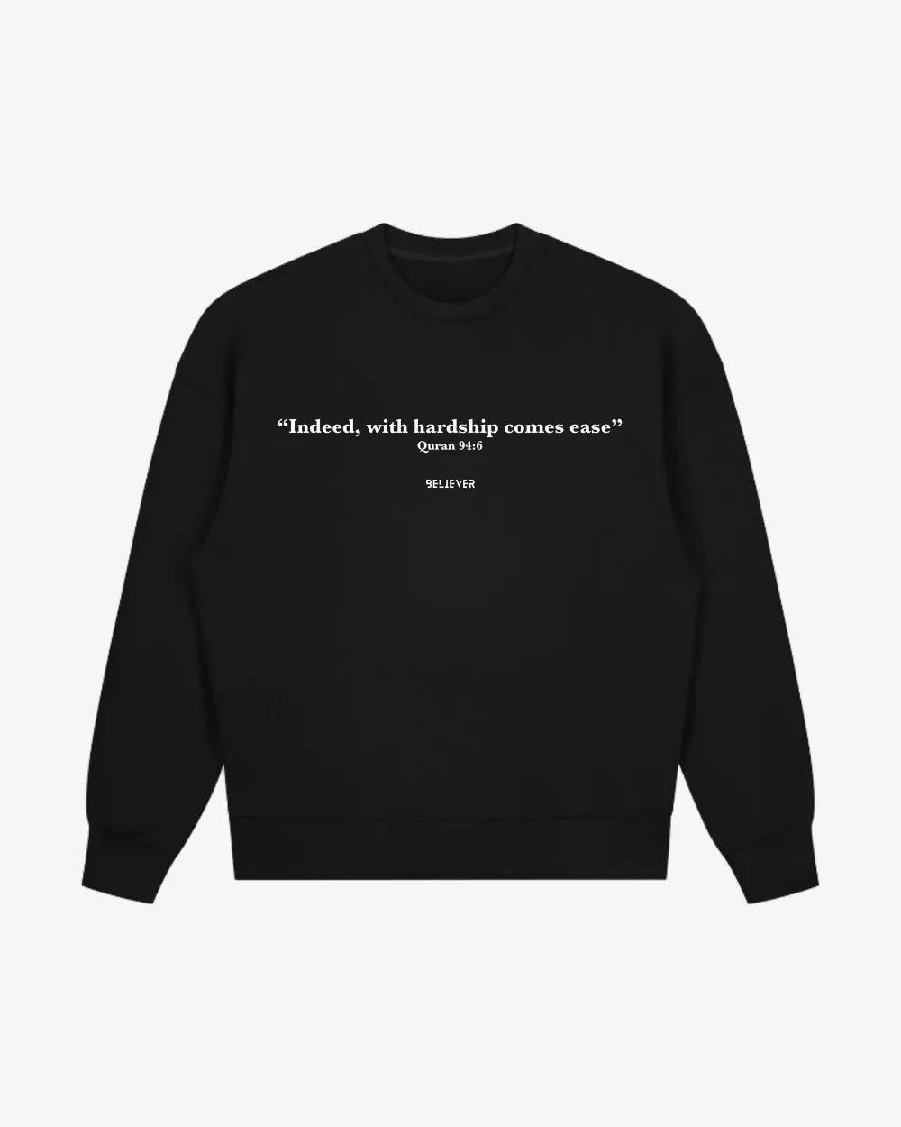 QURAN 94:6 Unisex Sweatshirt - Black