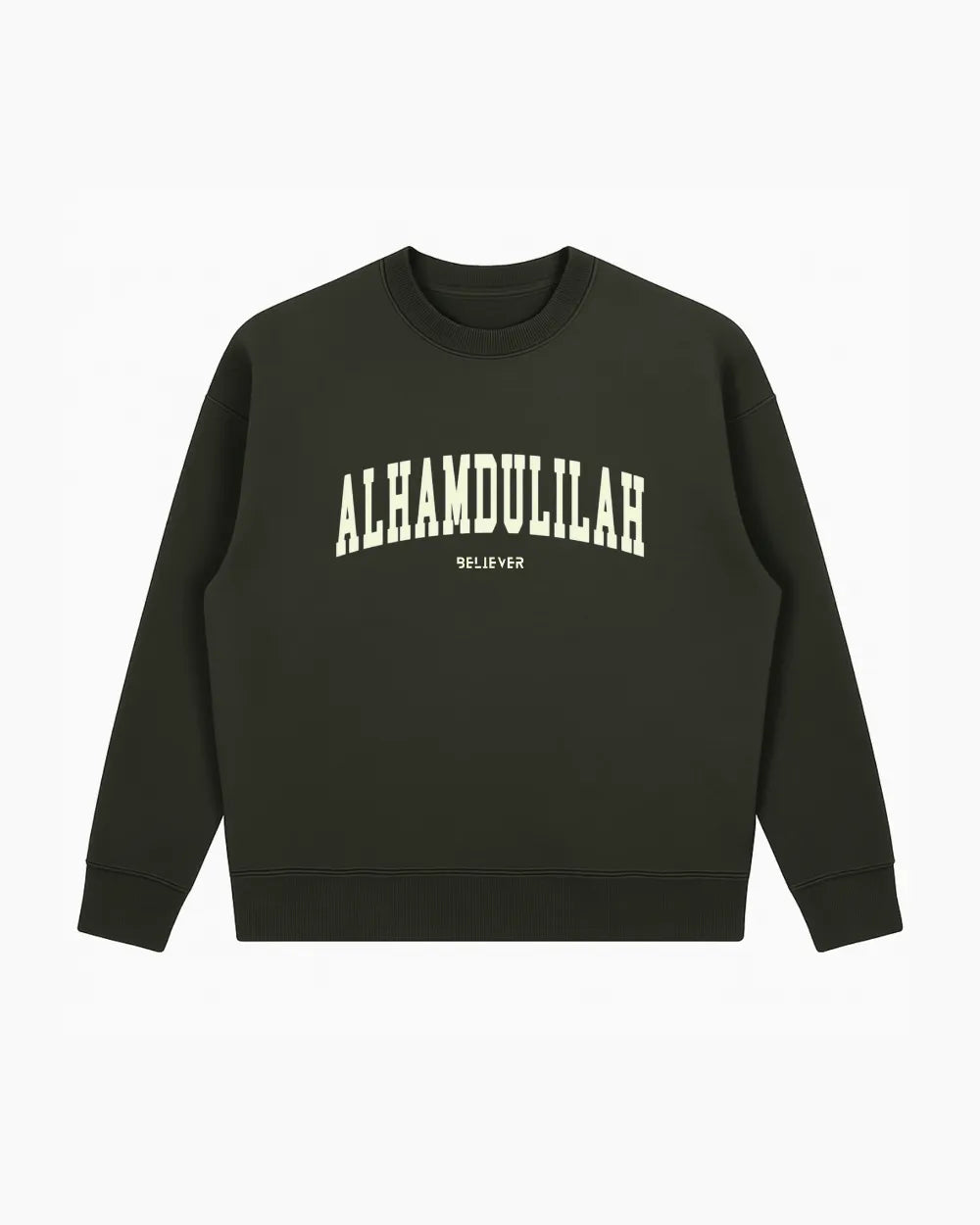 ALHAMDULILLAH Unisex Sweatshirt - Olive Green
