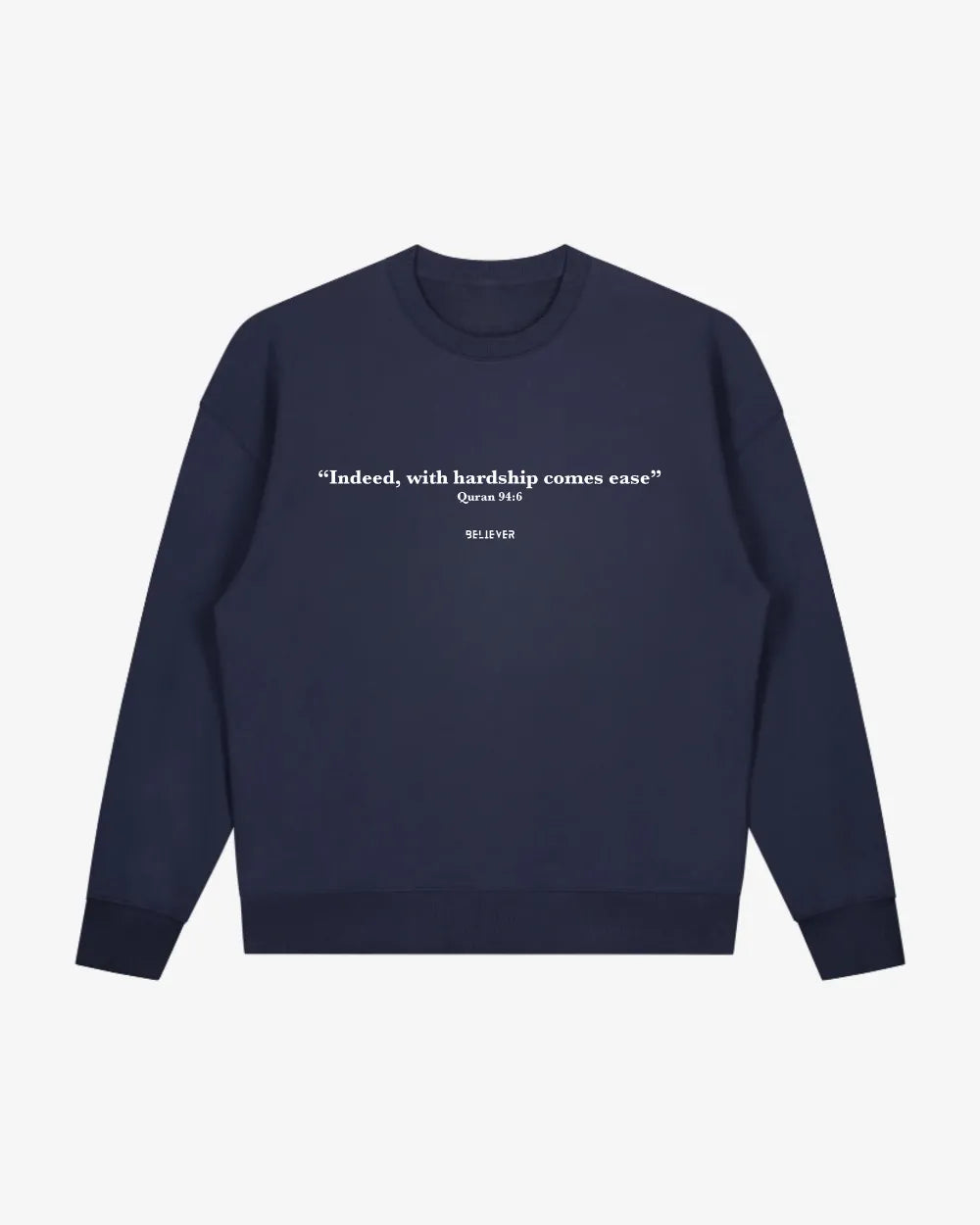 QURAN 94:6 Unisex Sweatshirt - Navy Blue