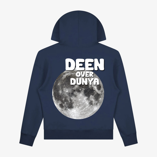 DEEN OVER DUNYA Unisex Hoodie - Navy Blue