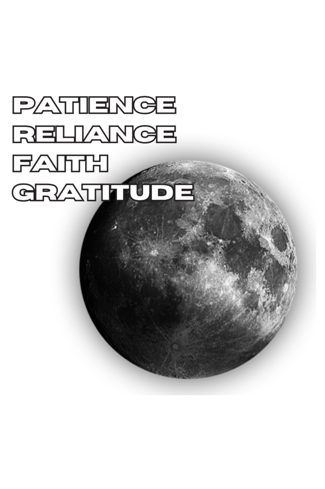 PATIENCE  RELIANCE  FAITH  GRATITUDE Oversized Shirt (White)