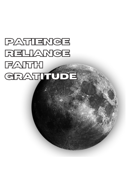 PATIENCE RELIANCE FAITH GRATITUDE Oversized Shirt (Black)