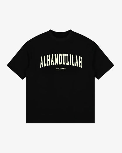 ALHAMDULILLAH Unisex Oversized T-Shirt - Black