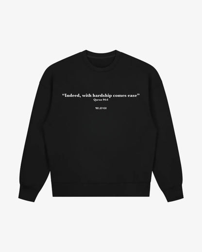 QURAN 94:6 Unisex Sweatshirt - Black