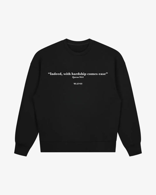 QURAN 94:6 Unisex Sweatshirt - Black