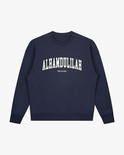 ALHAMDULILLAH Unisex Sweatshirt - Navy Blue