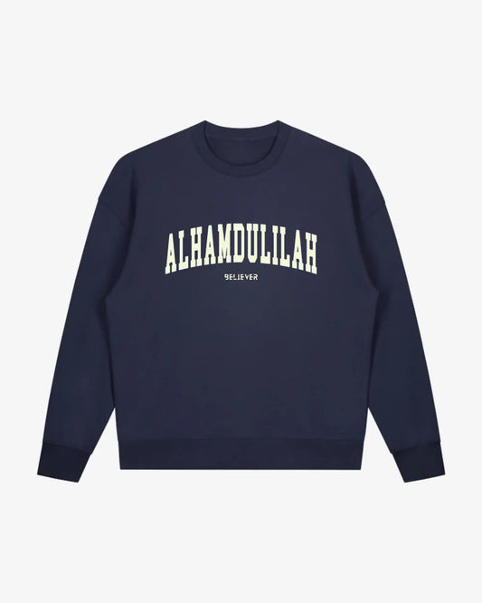 ALHAMDULILLAH Unisex Sweatshirt - Navy Blue