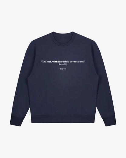 QURAN 94:6 Unisex Sweatshirt - Navy Blue
