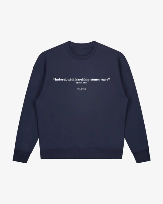 QURAN 94:6 Unisex Sweatshirt - Navy Blue