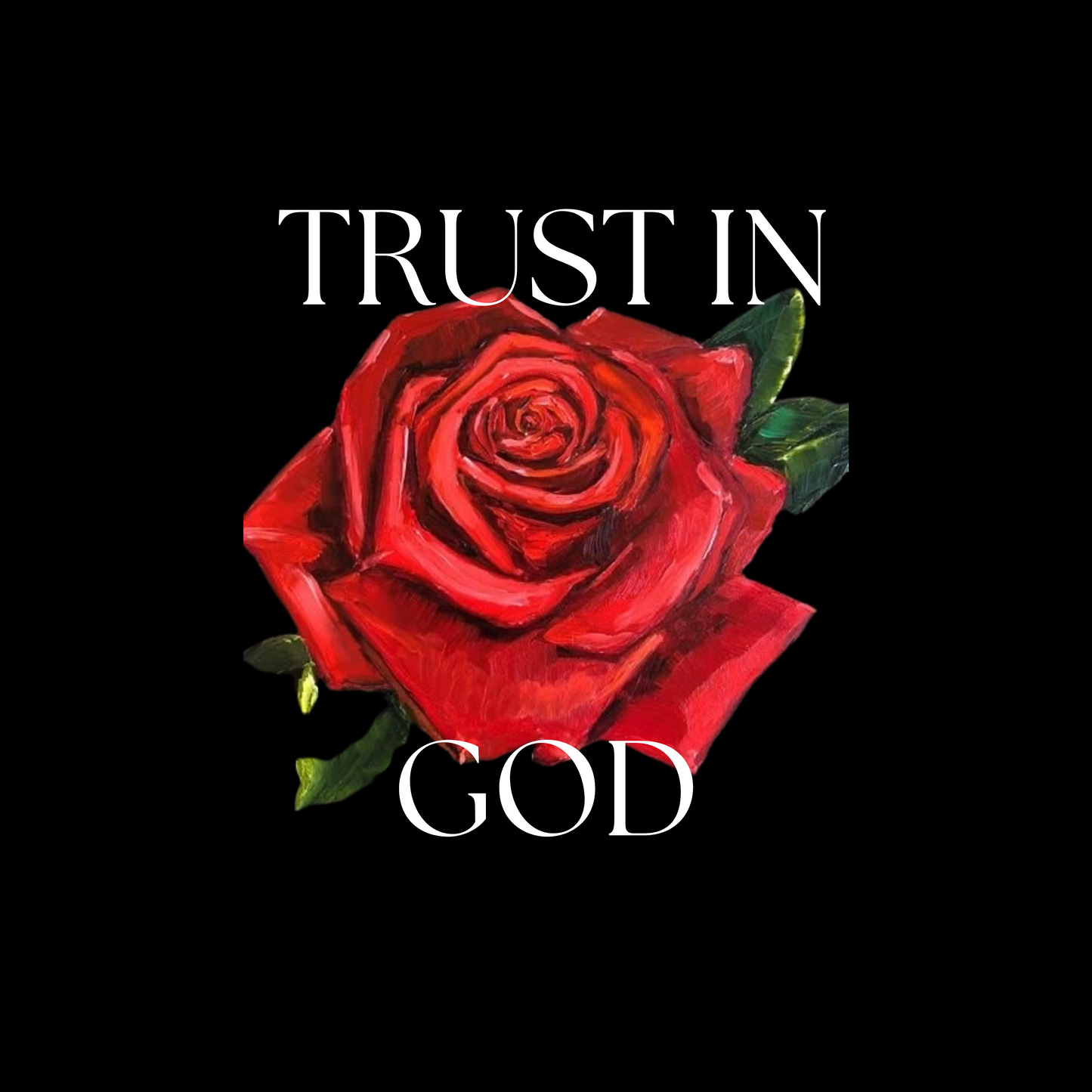 TRUST IN GOD Unisex Oversized T-shirt (Black)