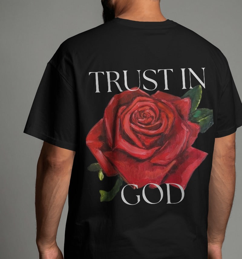 TRUST IN GOD Unisex Oversized T-shirt (Black)